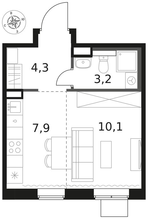 Apartment Sale, 25.5平方米 at 1 Himkinskij, zhiloy kompleks 1-y Khimkinskiy, kvartal Mezhdunarodny, mikrorayon Klyazma-Starbeyevo, Khimki, Moscow Region, Russia #1 Apartment Sale, 25.5平方米 at 1 Himkinskij, zhiloy kompleks 1-y Khimkinskiy, kvartal Mezhdunarodny, mikrorayon Klyazma-Starbeyevo, Khimki, Moscow Region, Russia #1