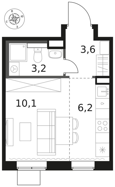 Apartment Sale, 23.1 sq. m. at 1 Himkinskij, zhiloy kompleks 1-y Khimkinskiy, kvartal Mezhdunarodny, mikrorayon Klyazma-Starbeyevo, Khimki, Moscow Region, Russia #1 Apartment Sale, 23.1 sq. m. at 1 Himkinskij, zhiloy kompleks 1-y Khimkinskiy, kvartal Mezhdunarodny, mikrorayon Klyazma-Starbeyevo, Khimki, Moscow Region, Russia #1