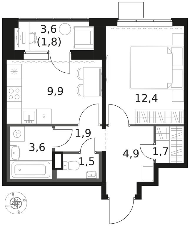1-BD Apartment Sale, 37.7 sq. m. at 1 Himkinskij, zhiloy kompleks 1-y Khimkinskiy, kvartal Mezhdunarodny, mikrorayon Klyazma-Starbeyevo, Khimki, Moscow Region, Russia #1 1-BD Apartment Sale, 37.7 sq. m. at 1 Himkinskij, zhiloy kompleks 1-y Khimkinskiy, kvartal Mezhdunarodny, mikrorayon Klyazma-Starbeyevo, Khimki, Moscow Region, Russia #1