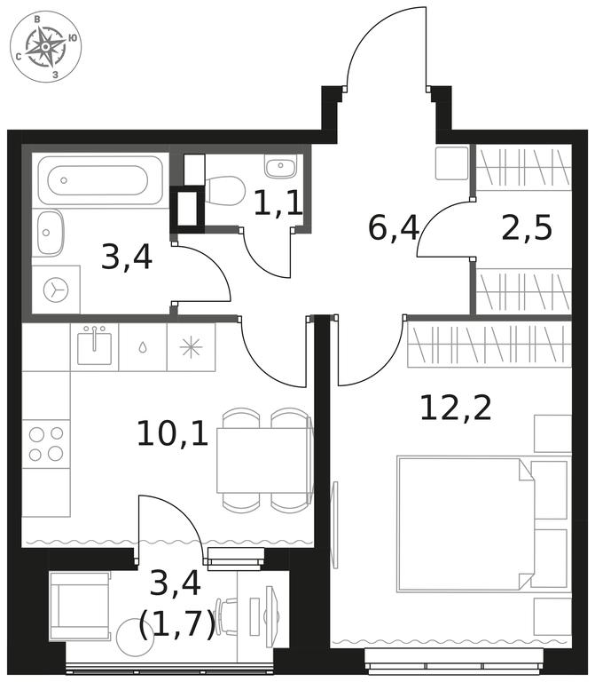 1-BD Apartment Sale, 37.4 sq. m. at 1 Himkinskij, zhiloy kompleks 1-y Khimkinskiy, kvartal Mezhdunarodny, mikrorayon Klyazma-Starbeyevo, Khimki, Moscow Region, Russia #1 1-BD Apartment Sale, 37.4 sq. m. at 1 Himkinskij, zhiloy kompleks 1-y Khimkinskiy, kvartal Mezhdunarodny, mikrorayon Klyazma-Starbeyevo, Khimki, Moscow Region, Russia #1