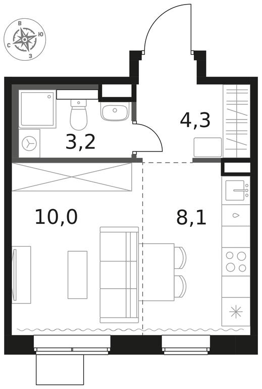 Apartment Sale, 25.6平方米 at 1 Himkinskij, zhiloy kompleks 1-y Khimkinskiy, kvartal Mezhdunarodny, mikrorayon Klyazma-Starbeyevo, Khimki, Moscow Region, Russia #1 Apartment Sale, 25.6平方米 at 1 Himkinskij, zhiloy kompleks 1-y Khimkinskiy, kvartal Mezhdunarodny, mikrorayon Klyazma-Starbeyevo, Khimki, Moscow Region, Russia #1