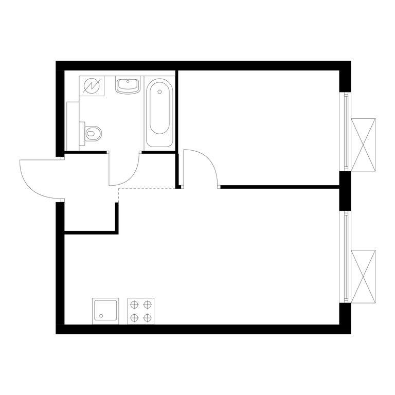 1-BD Apartment Sale, 34.6 sq. m. at Liublinskiy Park, Lyublinskaya Street, 78к2, Moscow, Russia #1 1-BD Apartment Sale, 34.6 sq. m. at Liublinskiy Park, Lyublinskaya Street, 78к2, Moscow, Russia #1