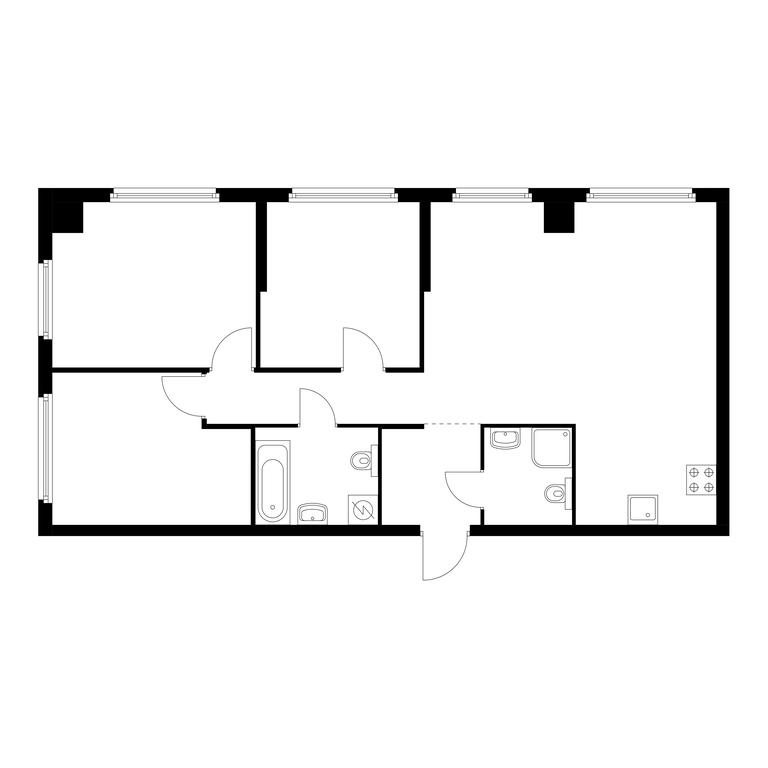 3-BD Apartment Sale, 82.8 sq. m. at Kronshtadtskiy 9, Kronshtadtsky Boulevard, 9с21, Moscow, Russia #1