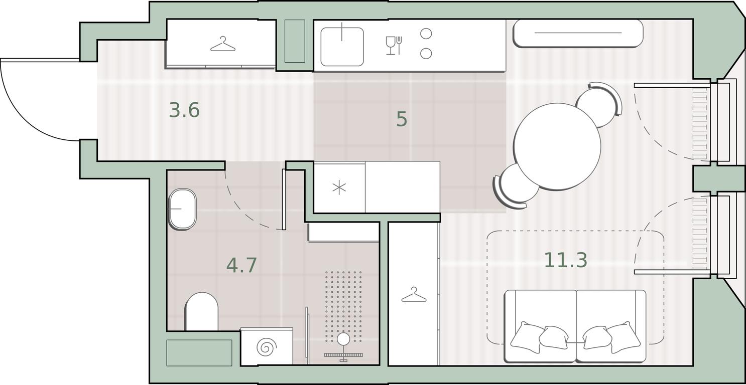 Apartment Sale, 24.6 sq. m. at Sreda na Lobachevskogo, Ochakovskoye Highway, Moscow, Russia #2 Apartment Sale, 24.6 sq. m. at Sreda na Lobachevskogo, Ochakovskoye Highway, Moscow, Russia #2