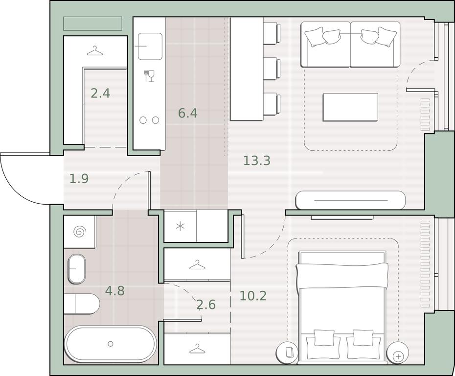 1-BD Apartment Sale, 41.6 sq. m. at Sreda na Lobachevskogo, Ochakovskoye Highway, Moscow, Russia #1 1-BD Apartment Sale, 41.6 sq. m. at Sreda na Lobachevskogo, Ochakovskoye Highway, Moscow, Russia #1