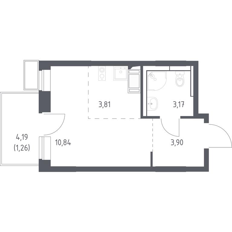 Apartment Sale, 22.9平方米 at Alkhimovo, Ryazanovskoe Highway, 31к1, Moscow, Russia #1 Apartment Sale, 22.9平方米 at Alkhimovo, Ryazanovskoe Highway, 31к1, Moscow, Russia #1