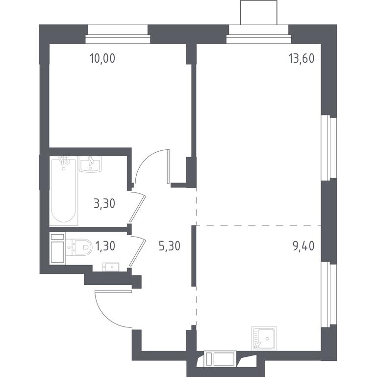 Apartment Sale, 43.4 sq. m. at Liubertsy, ulitsa Kamova, 5к1, Lyubertsy, Moscow Region, Russia #1