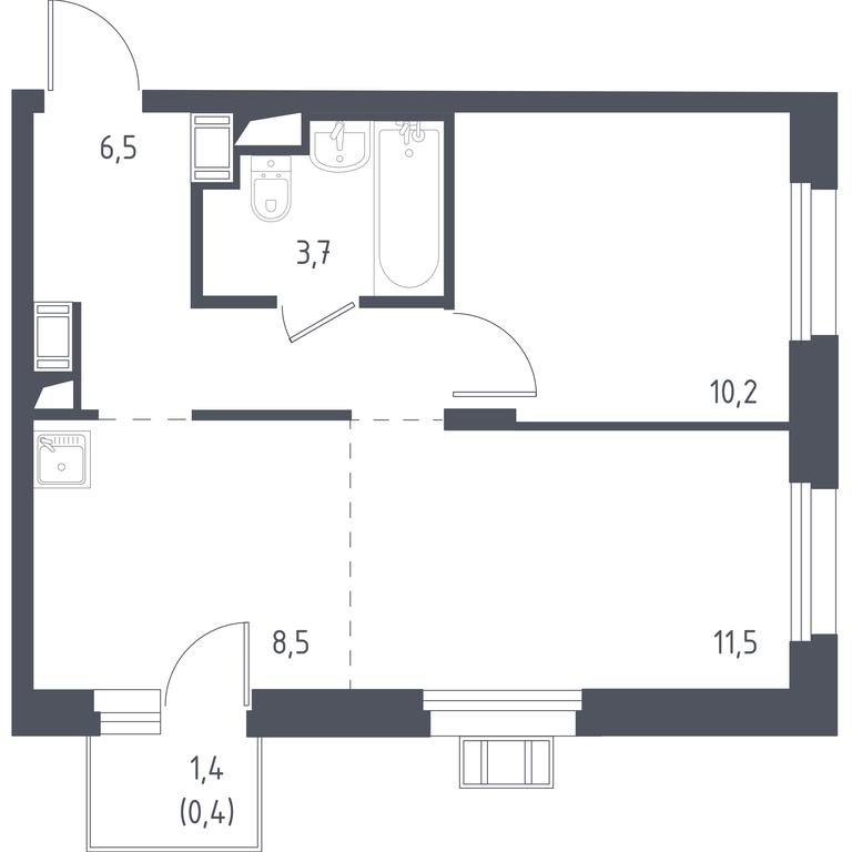 Apartment Sale, 42.4 sq. m. at Liubertsy, ulitsa Kamova, 5к1, Lyubertsy, Moscow Region, Russia #1 Apartment Sale, 42.4 sq. m. at Liubertsy, ulitsa Kamova, 5к1, Lyubertsy, Moscow Region, Russia #1