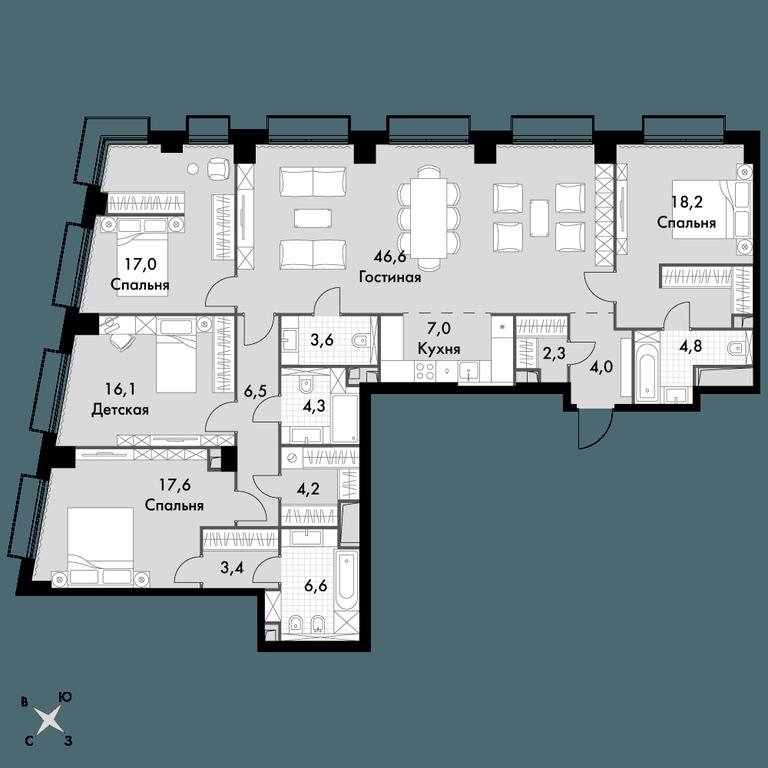 5-BD Apartment Sale, 162.2 sq. m. at Sydney City, Shenogina Street, 2, Moscow, Russia #1 5-BD Apartment Sale, 162.2 sq. m. at Sydney City, Shenogina Street, 2, Moscow, Russia #1