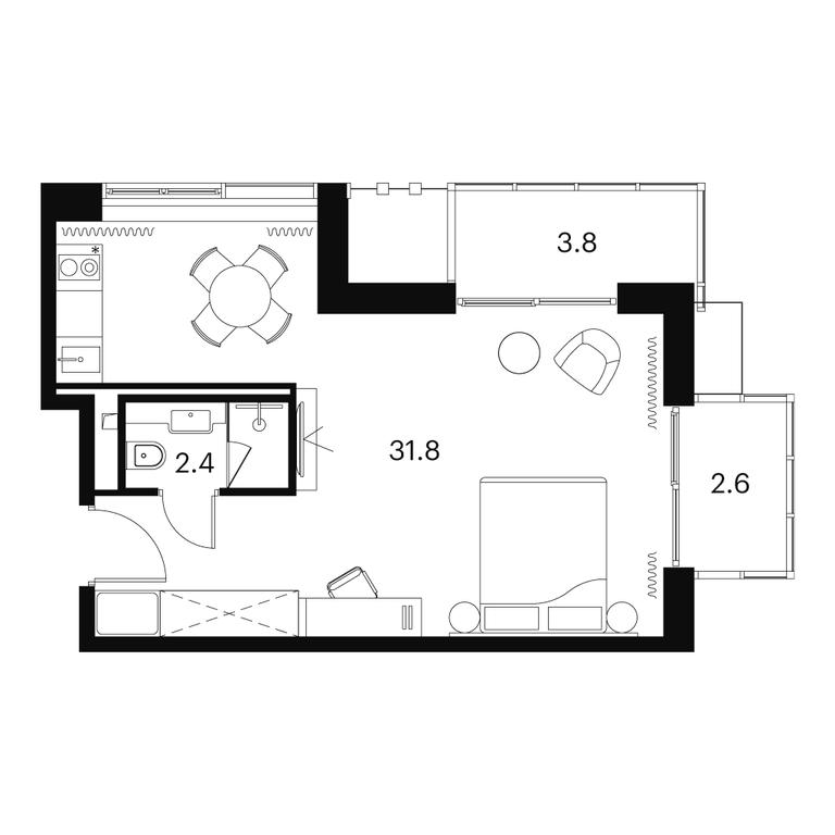Apartment Sale, 40.6 sq. m. at Akvilon Signal (Akvilon Signal), Signalny Drive, 12, Moscow, Russia #1