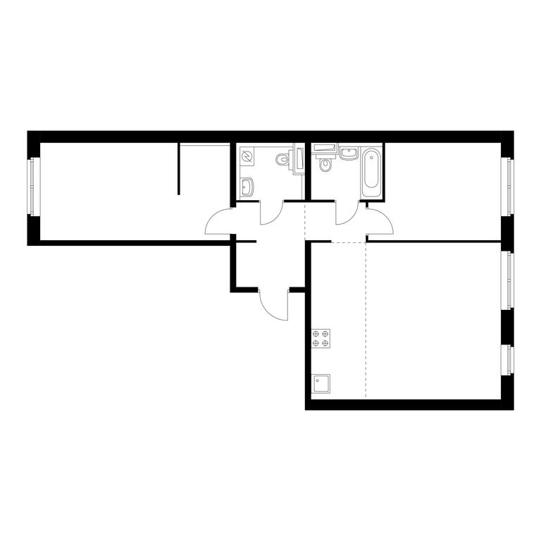 3-BD Apartment Sale, 76 sq. m. at Butovo Park 2, Butovo Park Residential Complex, Butovo Work Settlement, Leninskiy City District, Moscow Region, Russia #1 3-BD Apartment Sale, 76 sq. m. at Butovo Park 2, Butovo Park Residential Complex, Butovo Work Settlement, Leninskiy City District, Moscow Region, Russia #1