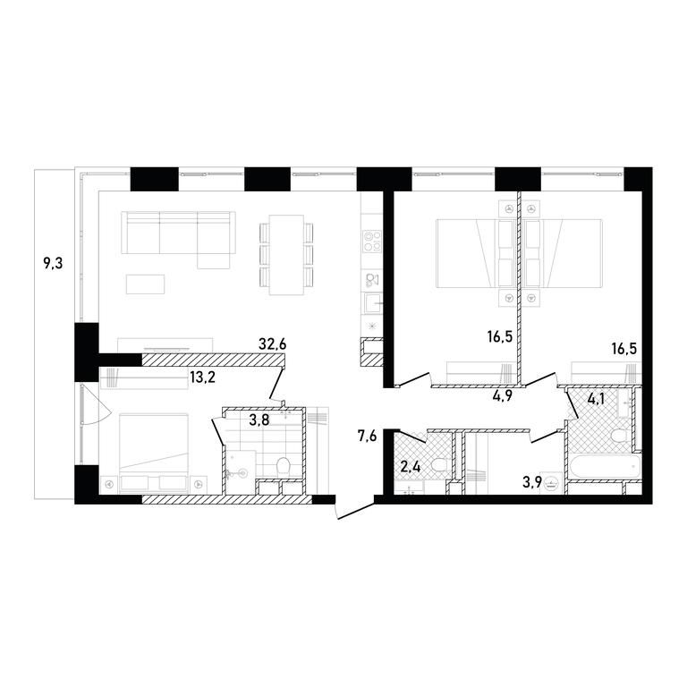 3-BD Apartment Sale, 108.33平方米 at Republic, Presnensky Val Street, 27с1, Moscow, Russia #1 3-BD Apartment Sale, 108.33平方米 at Republic, Presnensky Val Street, 27с1, Moscow, Russia #1