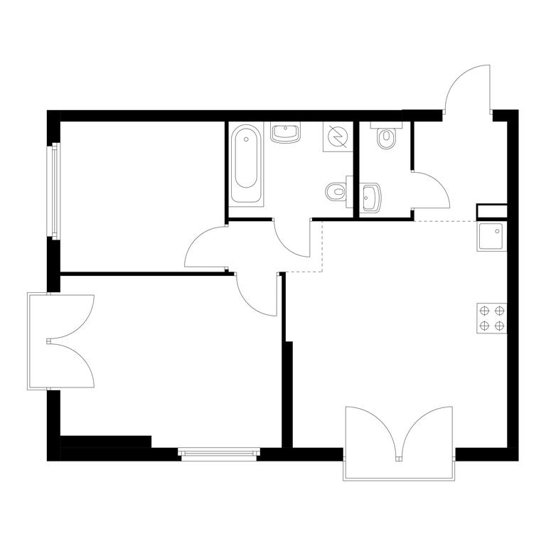 2-BD Apartment Sale, 56平方米 at Barklaya 6, Barklaya Street, 6, Moscow, Russia #1