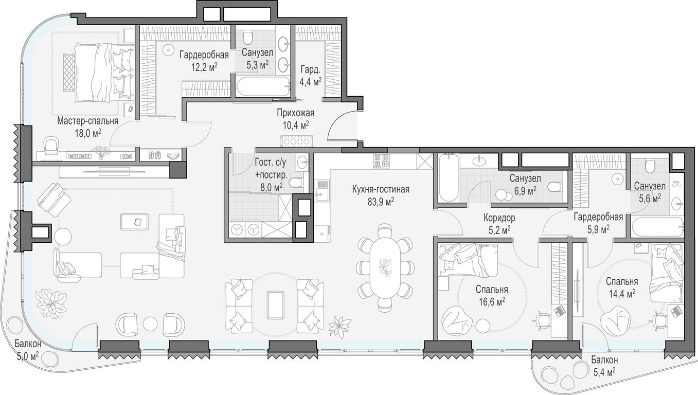 5-BD Apartment Sale, 198.1 sq. m. at Lavrushinskiy, Lavrushinsky Lane, 11к1, Moscow, Russia #1 5-BD Apartment Sale, 198.1 sq. m. at Lavrushinskiy, Lavrushinsky Lane, 11к1, Moscow, Russia #1