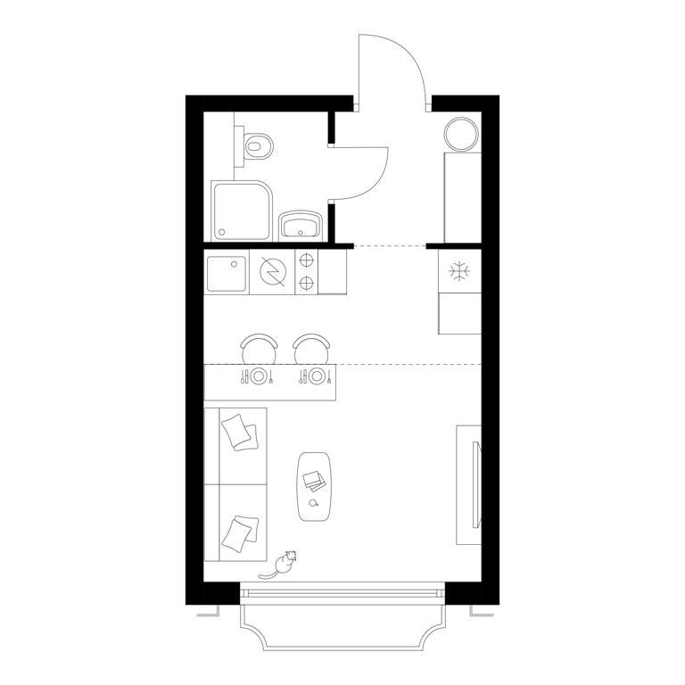 Apartment Sale, 21.7平方米 at Irtyshskiy Kvartal, 2nd Irtyshsky Drive, Moscow, Russia #2
