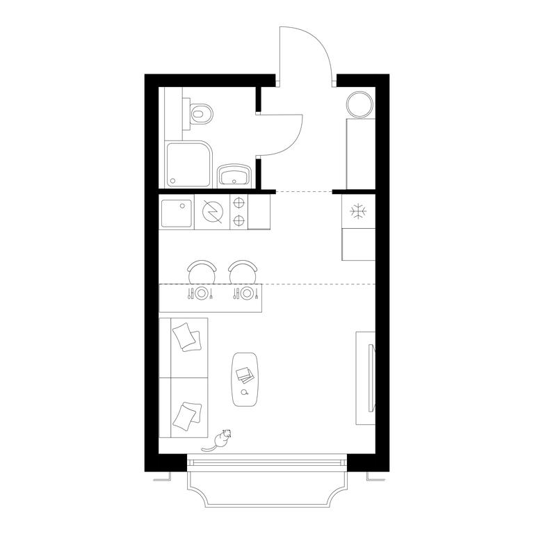 Apartment Sale, 21.7平方米 at Irtyshskiy Kvartal, 2nd Irtyshsky Drive, Moscow, Russia #1