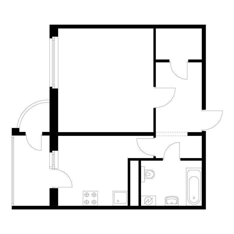 1-BD Apartment Sale, 42.2 sq. m. at Vostochnoe Butovo, Krymskaya Street, 13, rabochiy posyolok Bobrovo, Leninskiy City District, Moscow Region, Russia #1 1-BD Apartment Sale, 42.2 sq. m. at Vostochnoe Butovo, Krymskaya Street, 13, rabochiy posyolok Bobrovo, Leninskiy City District, Moscow Region, Russia #1
