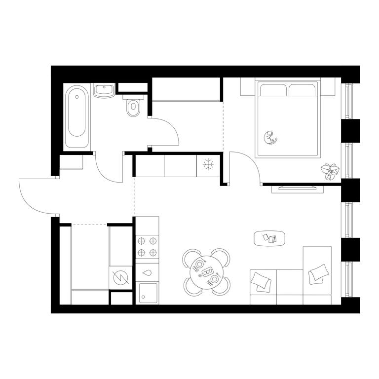 1-BD Apartment Sale, 38.8 sq. m. at Moskvoreche, Kotlyakovskaya Street, Moscow, Russia #1 1-BD Apartment Sale, 38.8 sq. m. at Moskvoreche, Kotlyakovskaya Street, Moscow, Russia #1