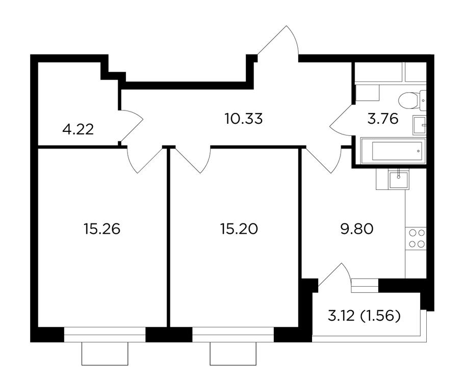 2-BD Apartment Sale, 60.2 sq. m. at Odingrad. Kvartal "Semeynyi", жилой комплекс Одинград квартал Семейный, Одинцово, Московская область, Россия #1 2-BD Apartment Sale, 60.2 sq. m. at Odingrad. Kvartal "Semeynyi", жилой комплекс Одинград квартал Семейный, Одинцово, Московская область, Россия #1