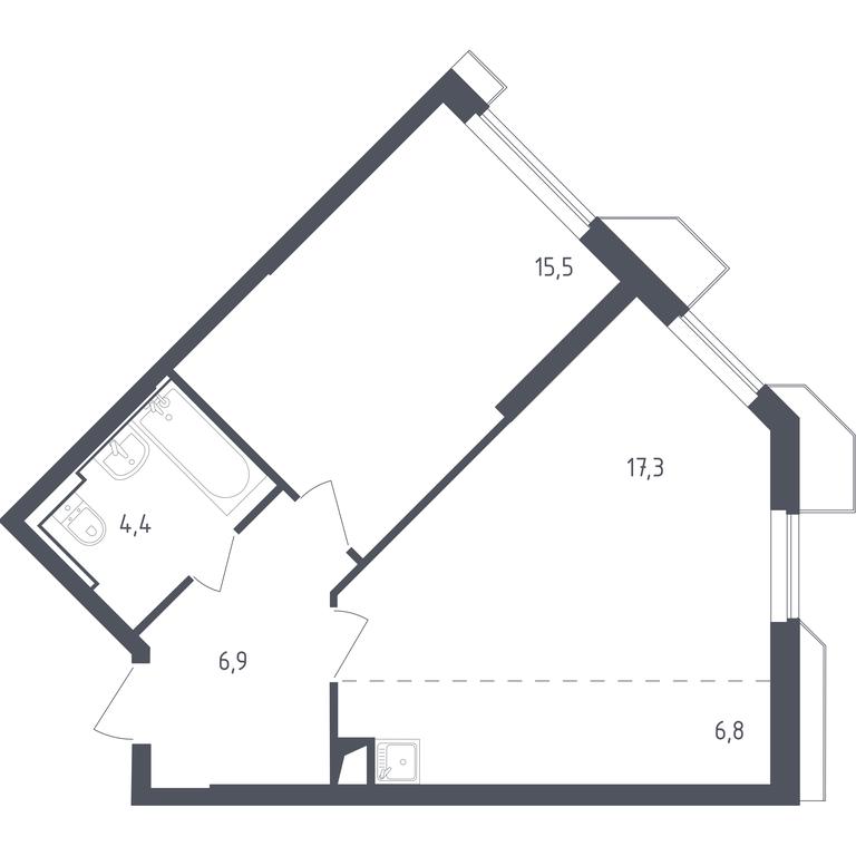 Apartment Sale, 50.63 sq. m. at Sputnik, Lipovoy Roschi Street, 1к4, derevnya Razdory, Odintsovskiy City District, Moscow Region, Russia #1 Apartment Sale, 50.63 sq. m. at Sputnik, Lipovoy Roschi Street, 1к4, derevnya Razdory, Odintsovskiy City District, Moscow Region, Russia #1