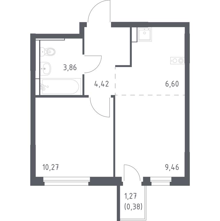 Apartment Sale, 34.99 sq. m. at Mytishchi Park, Silikatnaya ulitsa, 41к3, Mytischi, Moscow Region, Russia #1 Apartment Sale, 34.99 sq. m. at Mytishchi Park, Silikatnaya ulitsa, 41к3, Mytischi, Moscow Region, Russia #1