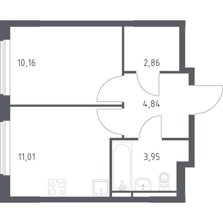 Apartment Sale, 32.82 sq. m. at Mytishchi Park, Silikatnaya ulitsa, 41к3, Mytischi, Moscow Region, Russia #1