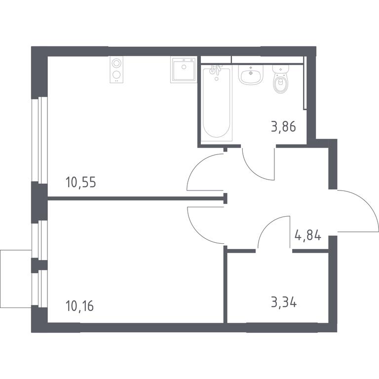 Apartment Sale, 32.75 sq. m. at Mytishchi Park, Silikatnaya ulitsa, 41к3, Mytischi, Moscow Region, Russia #1 Apartment Sale, 32.75 sq. m. at Mytishchi Park, Silikatnaya ulitsa, 41к3, Mytischi, Moscow Region, Russia #1