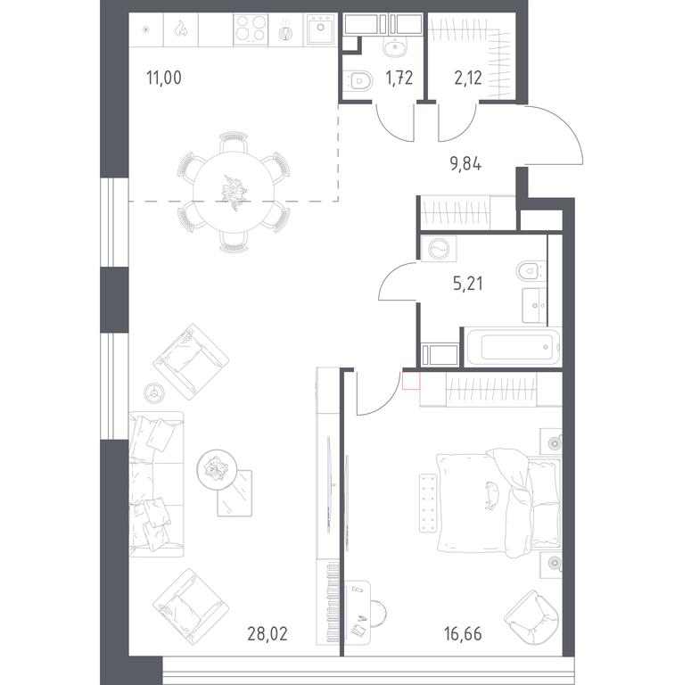 Apartment Sale, 74.57 sq. m. at MirrorZdanie, Oktyabrskaya Street, 98, Moscow, Russia #1 Apartment Sale, 74.57 sq. m. at MirrorZdanie, Oktyabrskaya Street, 98, Moscow, Russia #1