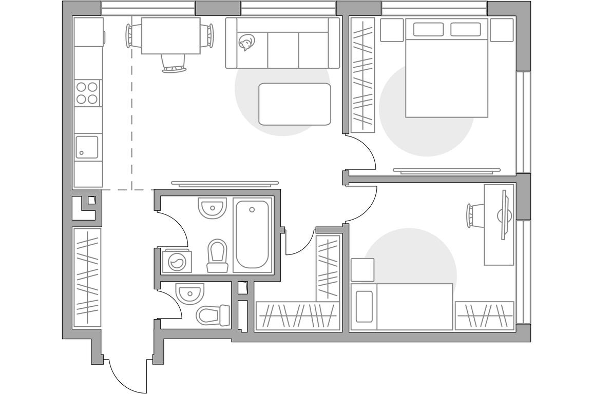 2-BD Apartment Sale, 66.22 sq. m. at BeLuck Kolomenskoe, Kashirskoye Highway, Moscow, Russia #1 2-BD Apartment Sale, 66.22 sq. m. at BeLuck Kolomenskoe, Kashirskoye Highway, Moscow, Russia #1