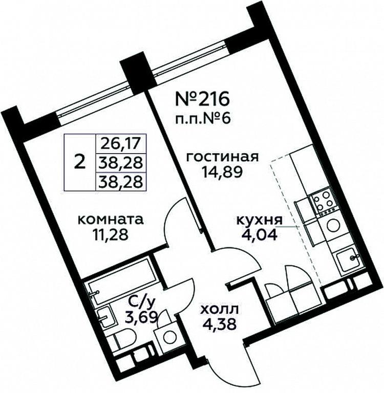 1-BD Apartment Sale, 38.28 sq. m. at Kvartal Rumyantsevo, ulitsa Admirala Kornilova, с1, Mosrentgen Settlement, Moscow, Russia #1 1-BD Apartment Sale, 38.28 sq. m. at Kvartal Rumyantsevo, ulitsa Admirala Kornilova, с1, Mosrentgen Settlement, Moscow, Russia #1