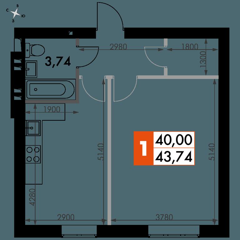 1-BD Apartment Sale, 44.1平方米 at Park Aprel, ulitsa Park Aprel, 1, Aprelevka, Naro-Fominskiy City District, Moscow Region, Russia #1 1-BD Apartment Sale, 44.1平方米 at Park Aprel, ulitsa Park Aprel, 1, Aprelevka, Naro-Fominskiy City District, Moscow Region, Russia #1