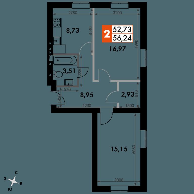 2-BD Apartment Sale, 54.9平方米 at Park Aprel, ulitsa Park Aprel, 1, Aprelevka, Naro-Fominskiy City District, Moscow Region, Russia #1 2-BD Apartment Sale, 54.9平方米 at Park Aprel, ulitsa Park Aprel, 1, Aprelevka, Naro-Fominskiy City District, Moscow Region, Russia #1
