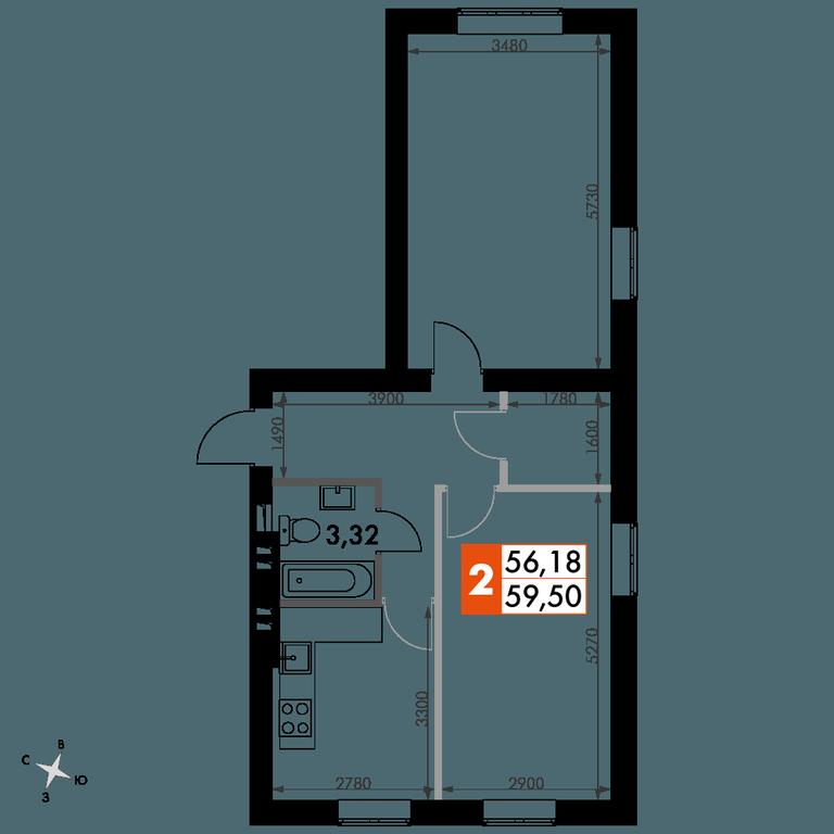 2-BD Apartment Sale, 59.5平方米 at Park Aprel, ulitsa Park Aprel, 1, Aprelevka, Naro-Fominskiy City District, Moscow Region, Russia #1 2-BD Apartment Sale, 59.5平方米 at Park Aprel, ulitsa Park Aprel, 1, Aprelevka, Naro-Fominskiy City District, Moscow Region, Russia #1
