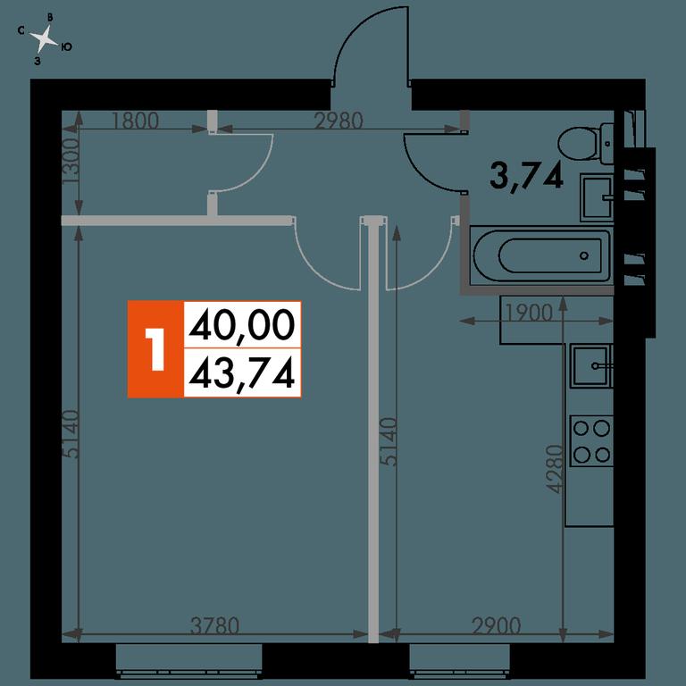 1-BD Apartment Sale, 44.1平方米 at Park Aprel, ulitsa Park Aprel, 1, Aprelevka, Naro-Fominskiy City District, Moscow Region, Russia #1 1-BD Apartment Sale, 44.1平方米 at Park Aprel, ulitsa Park Aprel, 1, Aprelevka, Naro-Fominskiy City District, Moscow Region, Russia #1