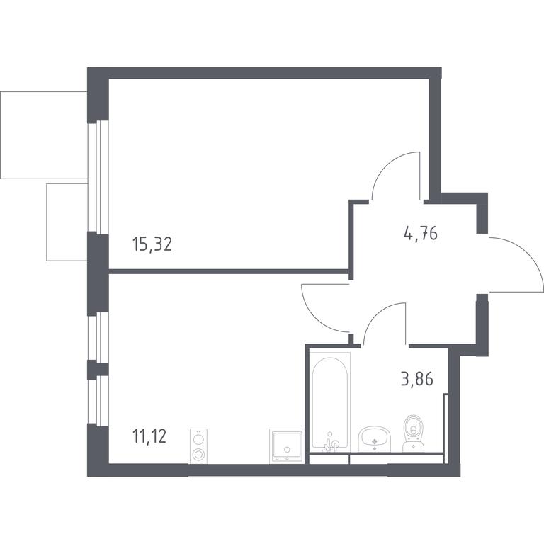 Apartment Sale, 35.06平方米 at Mytishchi Park, Silikatnaya ulitsa, 41к3, Mytischi, Moscow Region, Russia #1 Apartment Sale, 35.06平方米 at Mytishchi Park, Silikatnaya ulitsa, 41к3, Mytischi, Moscow Region, Russia #1