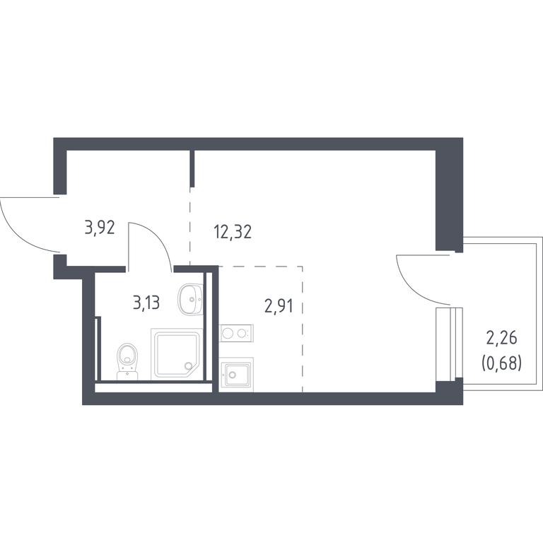 Apartment Sale, 22.96 sq. m. at Egorovo Park, 1-y kvartal, posyolok Zhilino-1, Lubertsy City District, Moscow Region, Russia #1 Apartment Sale, 22.96 sq. m. at Egorovo Park, 1-y kvartal, posyolok Zhilino-1, Lubertsy City District, Moscow Region, Russia #1