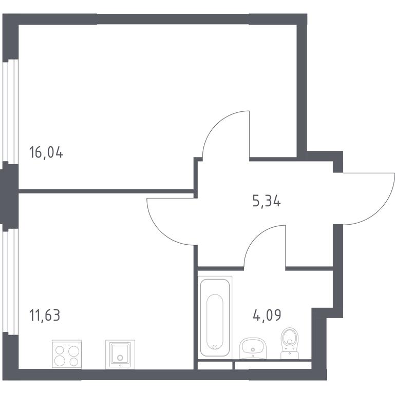 Apartment Sale, 37.1 sq. m. at Kosmicheskiy kvartal, M.K. Tikhonravova Street, Yubileyniy Microdistrict, Korolyov, Moscow Region, Russia #1 Apartment Sale, 37.1 sq. m. at Kosmicheskiy kvartal, M.K. Tikhonravova Street, Yubileyniy Microdistrict, Korolyov, Moscow Region, Russia #1