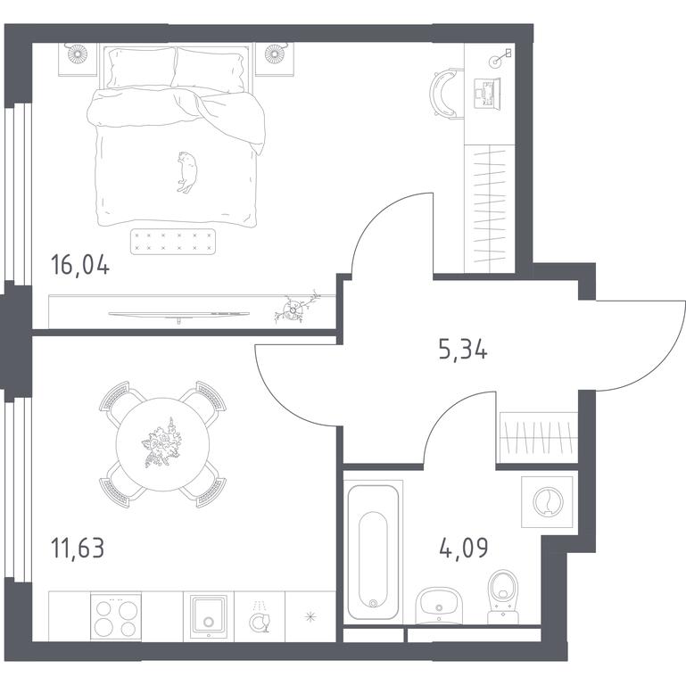 Apartment Sale, 37.1 sq. m. at Kosmicheskiy kvartal, M.K. Tikhonravova Street, Yubileyniy Microdistrict, Korolyov, Moscow Region, Russia #2 Apartment Sale, 37.1 sq. m. at Kosmicheskiy kvartal, M.K. Tikhonravova Street, Yubileyniy Microdistrict, Korolyov, Moscow Region, Russia #2