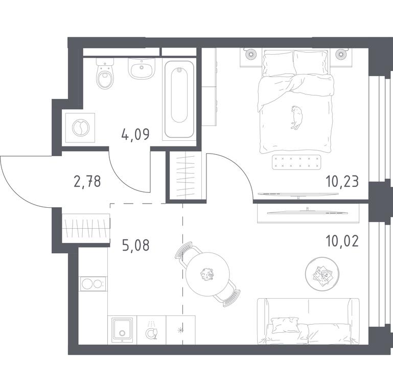 Apartment Sale, 32.2 sq. m. at Kosmicheskiy kvartal, M.K. Tikhonravova Street, Yubileyniy Microdistrict, Korolyov, Moscow Region, Russia #2
