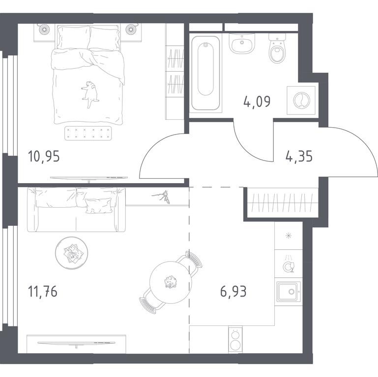Apartment Sale, 38.08 sq. m. at Kosmicheskiy kvartal, M.K. Tikhonravova Street, Yubileyniy Microdistrict, Korolyov, Moscow Region, Russia #2 Apartment Sale, 38.08 sq. m. at Kosmicheskiy kvartal, M.K. Tikhonravova Street, Yubileyniy Microdistrict, Korolyov, Moscow Region, Russia #2