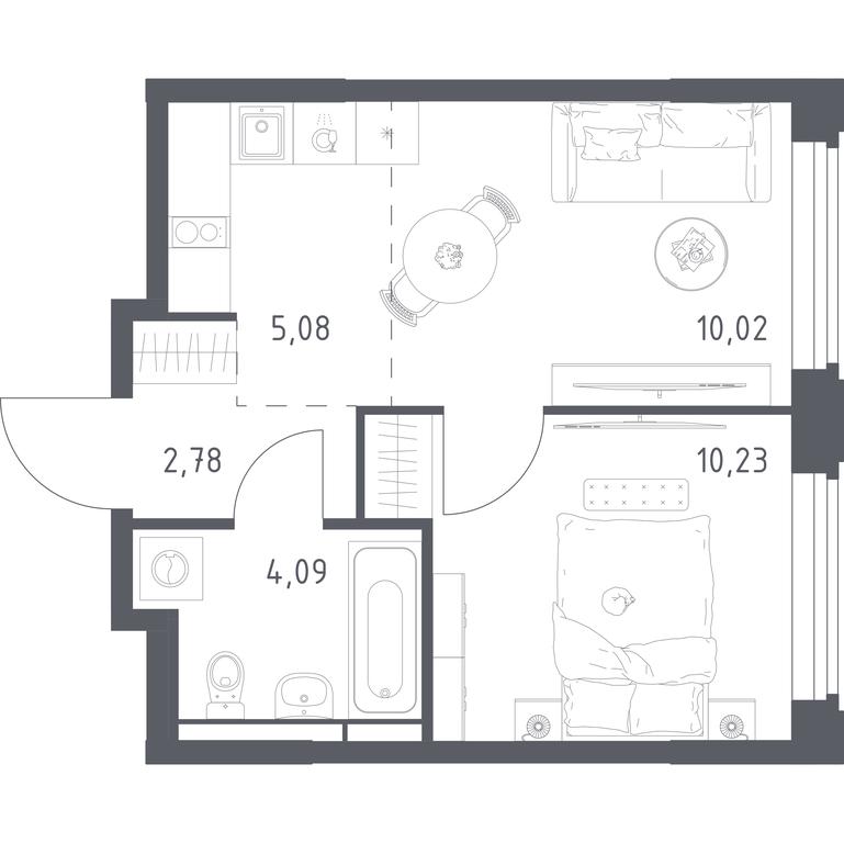 Apartment Sale, 32.2 sq. m. at Kosmicheskiy kvartal, M.K. Tikhonravova Street, Yubileyniy Microdistrict, Korolyov, Moscow Region, Russia #2 Apartment Sale, 32.2 sq. m. at Kosmicheskiy kvartal, M.K. Tikhonravova Street, Yubileyniy Microdistrict, Korolyov, Moscow Region, Russia #2