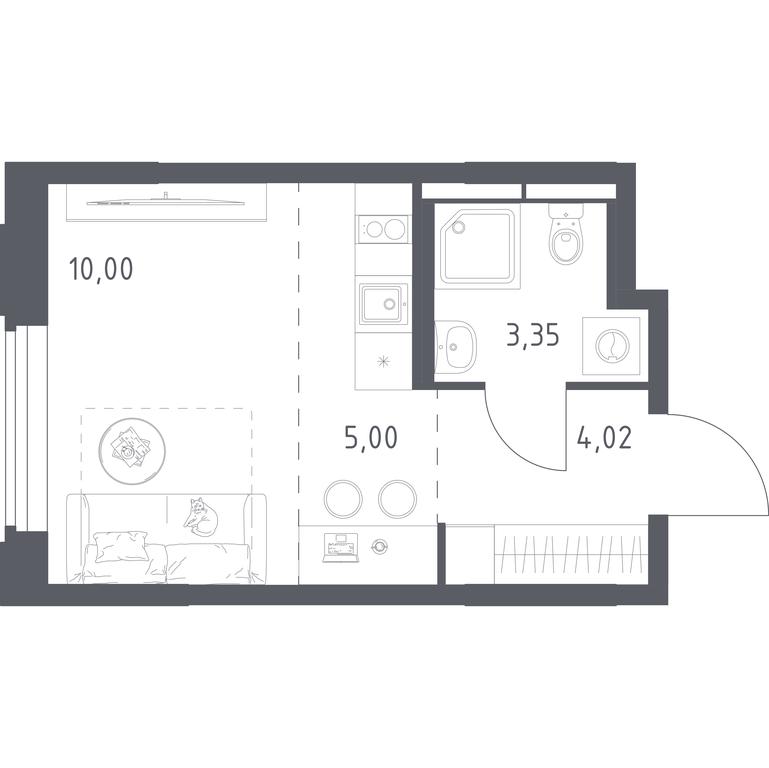 Apartment Sale, 22.37平方米 at Kosmicheskiy kvartal, M.K. Tikhonravova Street, Yubileyniy Microdistrict, Korolyov, Moscow Region, Russia #2 Apartment Sale, 22.37平方米 at Kosmicheskiy kvartal, M.K. Tikhonravova Street, Yubileyniy Microdistrict, Korolyov, Moscow Region, Russia #2