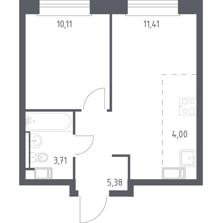 Apartment Sale, 34.61 sq. m. at Eko Bunino, prospekt Kuprina, 34к1, Sosenskoye Settlement, Moscow, Russia #1 Apartment Sale, 34.61 sq. m. at Eko Bunino, prospekt Kuprina, 34к1, Sosenskoye Settlement, Moscow, Russia #1
