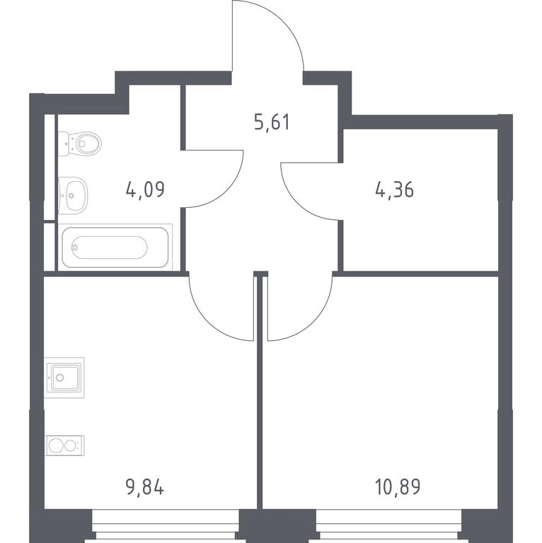 Apartment Sale, 34.79平方米 at Kosmicheskiy kvartal, M.K. Tikhonravova Street, Yubileyniy Microdistrict, Korolyov, Moscow Region, Russia #1 Apartment Sale, 34.79平方米 at Kosmicheskiy kvartal, M.K. Tikhonravova Street, Yubileyniy Microdistrict, Korolyov, Moscow Region, Russia #1