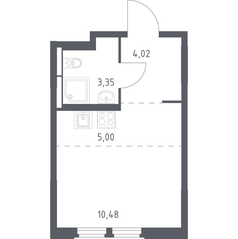 Apartment Sale, 22.85 sq. m. at Kosmicheskiy kvartal, M.K. Tikhonravova Street, Yubileyniy Microdistrict, Korolyov, Moscow Region, Russia #1 Apartment Sale, 22.85 sq. m. at Kosmicheskiy kvartal, M.K. Tikhonravova Street, Yubileyniy Microdistrict, Korolyov, Moscow Region, Russia #1