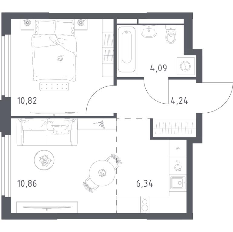 Apartment Sale, 36.35 sq. m. at Kosmicheskiy kvartal, M.K. Tikhonravova Street, Yubileyniy Microdistrict, Korolyov, Moscow Region, Russia #2 Apartment Sale, 36.35 sq. m. at Kosmicheskiy kvartal, M.K. Tikhonravova Street, Yubileyniy Microdistrict, Korolyov, Moscow Region, Russia #2