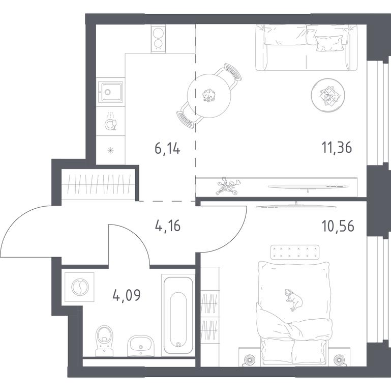 Apartment Sale, 36.31 sq. m. at Kosmicheskiy kvartal, M.K. Tikhonravova Street, Yubileyniy Microdistrict, Korolyov, Moscow Region, Russia #2 Apartment Sale, 36.31 sq. m. at Kosmicheskiy kvartal, M.K. Tikhonravova Street, Yubileyniy Microdistrict, Korolyov, Moscow Region, Russia #2