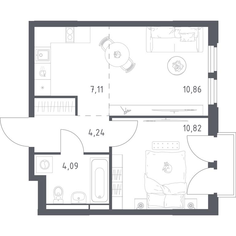 Apartment Sale, 37.12 sq. m. at Kosmicheskiy kvartal, M.K. Tikhonravova Street, Yubileyniy Microdistrict, Korolyov, Moscow Region, Russia #2 Apartment Sale, 37.12 sq. m. at Kosmicheskiy kvartal, M.K. Tikhonravova Street, Yubileyniy Microdistrict, Korolyov, Moscow Region, Russia #2