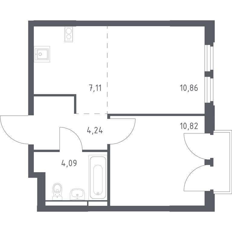 Apartment Sale, 37.12 sq. m. at Kosmicheskiy kvartal, M.K. Tikhonravova Street, Yubileyniy Microdistrict, Korolyov, Moscow Region, Russia #1 Apartment Sale, 37.12 sq. m. at Kosmicheskiy kvartal, M.K. Tikhonravova Street, Yubileyniy Microdistrict, Korolyov, Moscow Region, Russia #1