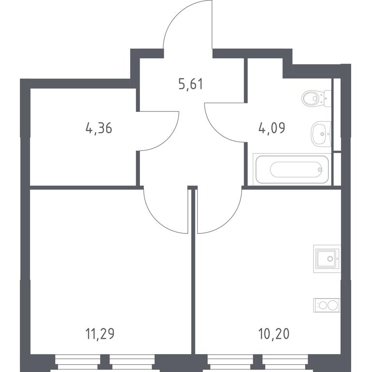 Apartment Sale, 35.55平方米 at Kosmicheskiy kvartal, M.K. Tikhonravova Street, Yubileyniy Microdistrict, Korolyov, Moscow Region, Russia #1 Apartment Sale, 35.55平方米 at Kosmicheskiy kvartal, M.K. Tikhonravova Street, Yubileyniy Microdistrict, Korolyov, Moscow Region, Russia #1